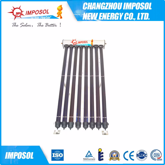 Sistema di collettori solari a tubi di calore divisi con certificazione Solar Keymark