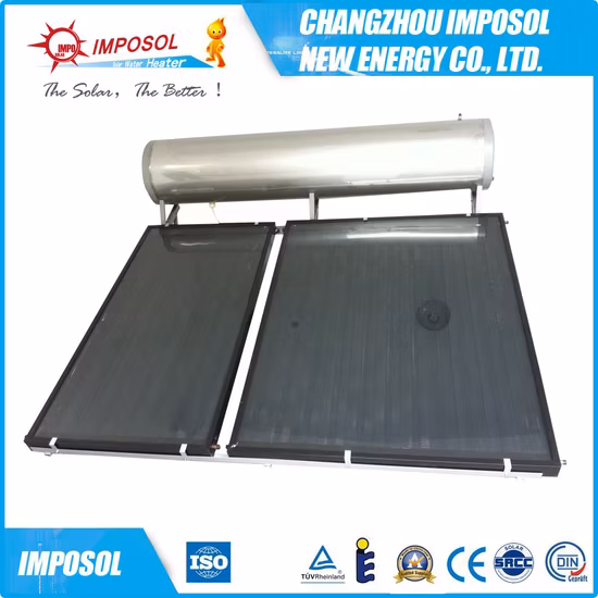 Collettore solare compatto a piastra piana in acciaio zincato – ISO.  CE.  SGS